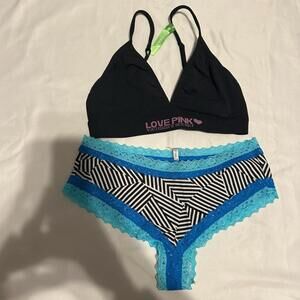 Vintage PINK Victoria’s secret’s Bra and Panty set